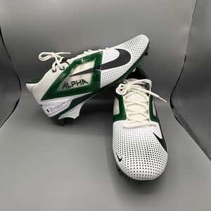 Size 14.5 Nike Alpha Menace Pro 4 Football Cleats White Green FZ7702-106